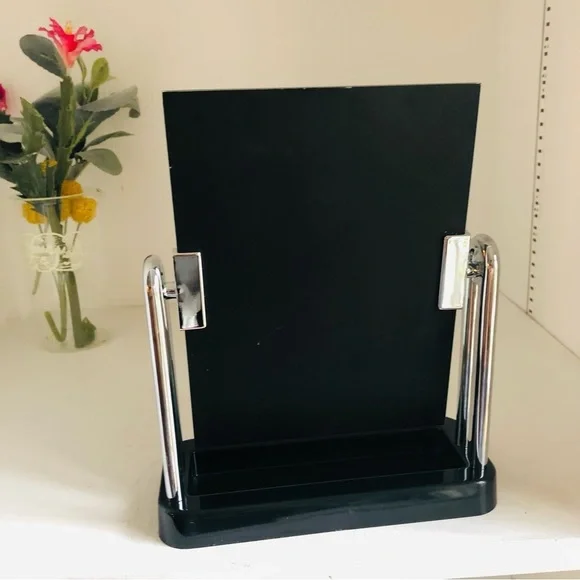 MCM Black and Silver Decorative Mirror RARE - Picture 5 of 9